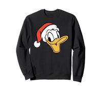 Disney Holiday Donald Duck Big Face Santa Hat Christmas Sweatshirt