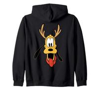 Disney Holiday Pluto Big Face Reindeer Antlers Christmas Sweat à Capuche