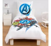 Disney Home Avengers Parure de lit réversible 140 x 200 cm - Taie d'oreiller 60 x 70 cm - 100% Coton renforcé Super Doux - Parure de lit 2 pièces Avenger Douce et agréable sur la Peau