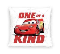 Disney Home Cars Coussin décoratif avec Rembourrage et Fermeture éclair - 40 x 40 cm - Coussin avec Rembourrage, Superbe Coussin décoratif pour canapé, Salon et Chambre à Coucher - Coussin Moelleux