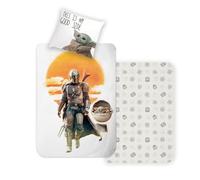 Disney Home Mandalorian Parure de lit réversible 2 pièces 140 x 200 cm - Taie d'oreiller 60 x 70 cm - 100% Coton renforcé Super Doux - Parure de lit 2 pièces Mandalorian Douce et agréable sur la Peau