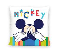 Disney Home Mickey Mouse Coussin décoratif avec Rembourrage et Fermeture éclair, 40 x 40 cm, avec Rembourrage, Superbe Coussin décoratif pour canapé, Salon et Chambre à Coucher