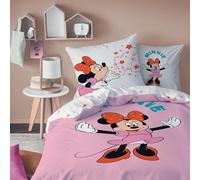 Disney Home Minnie Happy Parure de lit 100% Coton - Licence Officielle