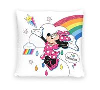 Disney Home Minnie Mouse Coussin décoratif avec Rembourrage et Fermeture éclair, 40x40cm à Lancer Superbe pour canapé, Salon Chambre Coucher Doux, 1 Stück (1er Pack)