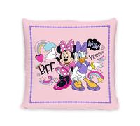 Disney Home Minnie Mouse et Daisy Duck Coussin décoratif avec Rembourrage 40 cm Rond - Coussin pour garçons et Filles, Superbe Coussin décoratif pour Chambre de bébé, Chambre d'enfant, canapé, canapé