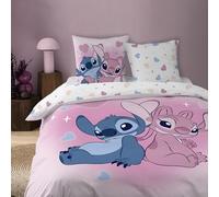 Disney Home Stitch Bisous Parure de lit 100% Coton - Licence Officielle