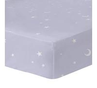 Disney Home Stitch Happy Drap-Housse | 100% Coton | Oeko-TEX | 90x190/200cm | Imprimée Fille (Violet)