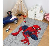 Disney Home Tapis pour Enfants, Tapis de Jeu sous Licence Officielle pour Chambre d'enfant, Salle de Jeux, Tapis de Jeu antidérapant et Lavable en Machine, Tapis Spiderman, 80x120cm