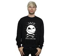Disney Homme Nightmare Before Christmas Jack Face Sweat-Shirt Noir Large