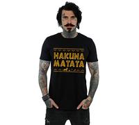 Disney Homme The Lion King Hakuna Matata T-Shirt Noir XXXXX-Large