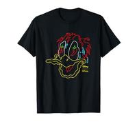 Disney Hot Ones Donald Duck Melting Face Retro Neon Outline T-Shirt