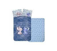 DISNEY Housse de couette 'Lilo & Stitch' bleu / bleu clair / violet / blanc, Taille Universal