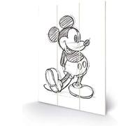 Disney - Impression sur Bois 20 x 29, 5cm (Mickey Mouse)