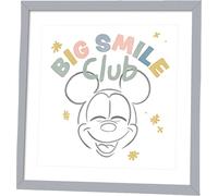 Disney - imprimé "Big Smile Club", "Mickey Mouse" PM4950 (40 cm x 40 cm) (Blanc)