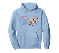 Disney Ink and Paint Pinocchio 1940 Art Series Sweat à Capuche, Unisexe pour adultes, Bleu poudré, S