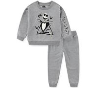 Disney Jack Skellington Ensemble sweat et pantalon en polaire pour enfant L'Étrange Noël de monsieur Jack, gris, 4 ans