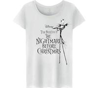 Disney « Jack.. » WOJACKDTS020 T-Shirt Femme, Blanc, Taille S