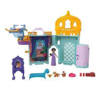 Disney Jasmine Histoires à Empiler Coffret de maison de poupée Palais de Jasmine avec Mini-poupée et 2 Animaux, Aladdin, MATTEL