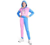 Disney Jogging Enfant Fille - Ensemble Jogging Crop Top Fille et Pantalon Jogging 4-15 Ans Stitch (Rose/Bleu, 7-8 Ans)