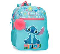 Disney Joumma Aloha Stitch Sac à dos scolaire adaptable à chariot Bleu 27 x 33 x 11 cm Polyester