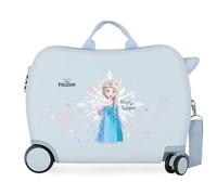 Disney Joumma Bags La Reine des Neiges Magic Ice Valise pour enfant, fabriquée en ABS, matériau résistant et léger, quatre roues doubles à rotation multidirectionnelle, fermeture à combinaison