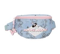 Disney Joumma Bags Minnie American Darling Trousses, bandoulières, Bleu et Rose, Organiser et Transporter des Crayons et des stylos, Plusieurs Compartiments., Bleu, Talla estándar, Sac Banane