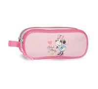 Disney Joumma Minnie Imagine Trousse Double Rose 23 x 9 x 7 cm Polyester L, Rose, Trousse Double