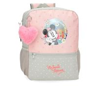 Disney Joumma Bags Minnie Wild Nature Sacs à Dos pour Enfants, différentes Tailles, Sac à Dos pour la Promenade, en Polyester, avec Pompon décoratif.