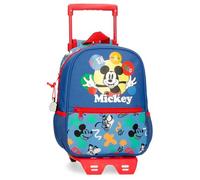 Disney Joumma Bags Peek a Boo Sac à Dos d'école, fabriqué en Polyester, Plusieurs Poches et Compartiments, Bretelles Larges, ergonomiques et rembourrées., Bleu, Sac à Dos 28 + Chariot