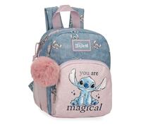 Disney Joumma Bags Stitch Vous êtes des sacs à dos magiques, des sacs à dos scolaires, des sacs à dos pour enfants, Comprend un pompon décoratif, plusieurs compartiments