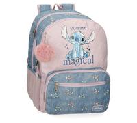 Disney Joumma Bags Stitch Vous êtes des sacs à dos magiques, des sacs à dos scolaires, des sacs à dos pour enfants, Comprend un pompon décoratif, plusieurs compartiments