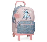 Disney Joumma Bags Stitch Vous êtes des sacs à dos magiques, des sacs à dos scolaires, des sacs à dos pour enfants, Comprend un pompon décoratif, plusieurs compartiments