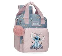 Disney Joumma Bags Stitch Vous êtes des sacs à dos magiques, des sacs à dos scolaires, des sacs à dos pour enfants, Comprend un pompon décoratif, plusieurs compartiments