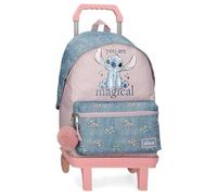 Disney Joumma Bags Stitch Vous êtes des sacs à dos magiques, des sacs à dos scolaires, des sacs à dos pour enfants, Comprend un pompon décoratif, plusieurs compartiments