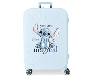Disney Joumma Bags Stitch Vous êtes des valises Cabine Magiques, Ensemble de valises, Fabriqué en ABS, Un matériau résistant et léger, Fermeture latérale à Combinaison
