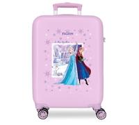 Disney Joumma Frozen in This Together Violet Valise Cabine 38x55x20 cm Rigide ABS Serrure à Combinaison Latérale 35L 2.5kg 4 Doubles Roues