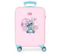 Disney Joumma Heart Stitch Valise Cabine Rose 38 x 55 x 20 cm Rigide 2 kg Fermeture à Combinaison latérale ABS 2 kg 35 L Bagage à Main, Rose, Talla única, Valise de Cabine