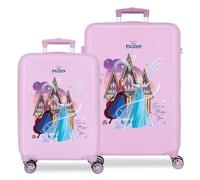 Disney Joumma La Reine des Neiges Ensemble de valises Lilas 46 x 65 x 23 cm Rigide ABS Fermeture à Combinaison TSA 91L 5,6 kg 4 Roues Doubles Bagage à Main