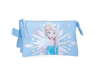 Disney Joumma La Reine des Neiges Magic Ice Trousse triple bleue 22 x 12 x 5 cm Polyester by Joumma Bags, bleu, Trousse triple