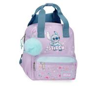 Disney Joumma Lovely Stitch Sac à dos d'école adaptable à roulettes Violet 23 x 28 x 10 cm Polyester 6,44 L