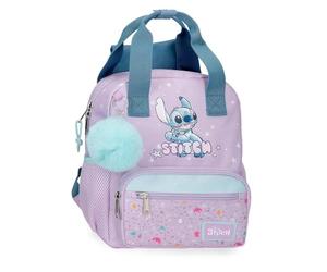 Disney Joumma Lovely Stitch Sac à Dos d'école Adaptable à roulettes Violet 23 x 28 x 10 cm Polyester 6,44 L