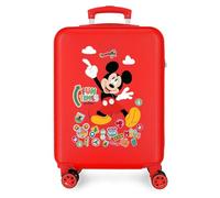 Disney Joumma Mickey Fun Times Valise Cabine Rouge 38x55x20 cm Rigide 2 kg Serrure à Combinaison Latérale ABS 2 kg 35L Bagage à Main