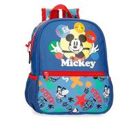 Disney Joumma Mickey Peek a Boo Sac à Dos préscolaire Adaptable à Chariot Bleu 23 x 28 x 10 cm Polyester 6,44 L, Bleu, Sac à Dos préscolaire Adaptable au Chariot