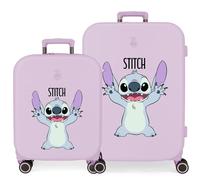 Disney Joumma Playful Jeu de valises Lilas 55/70 cm Rigide 7,54 kg Fermeture TSA intégrée ABS 7,54 kg 116L Bagage à Main