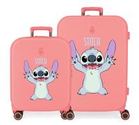 Joumma Disney Playful Jeu de valises Rose 55/70 cm Rigide 7,54 kg Fermeture TSA intégrée ABS 7,54 kg 116L Bagage à Main