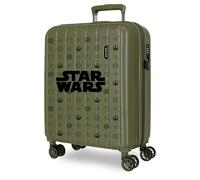 Disney Joumma Star Wars Green Valise Cabine Verte 40x55x20 cm Rigide 2,8 kg Serrure TSA intégrée ABS 2,8 kg 37L Extensible Bagage Cabine