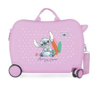 Disney Joumma Stitch from Hawaii Violet Valise Enfant 50x38x20 cm Rigide ABS Serrure à Combinaison Latérale 34L 2.1kg 2 Wheels