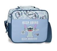 Disney Joumma Stitch Keep Going Sac à bandoulière thermique en polyester Bleu 23 x 20 x 9 cm