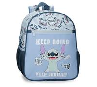 Disney Joumma Stitch Keep Going Sac à Dos Scolaire Bleu 27x33x11 cm Polyester 9,8L