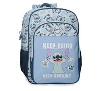 Disney Joumma Stitch Keep Going Sac à Dos Scolaire Bleu 30x40x13 cm Polyester 15,6L